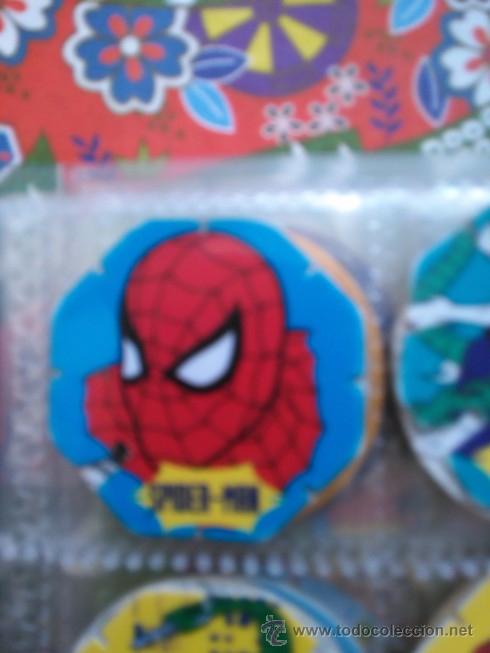 Juguetes antiguos y juegos de colecci&oacute;n: spiderman cap tazo pog slammer caps pogs tazo slammers menko menkos