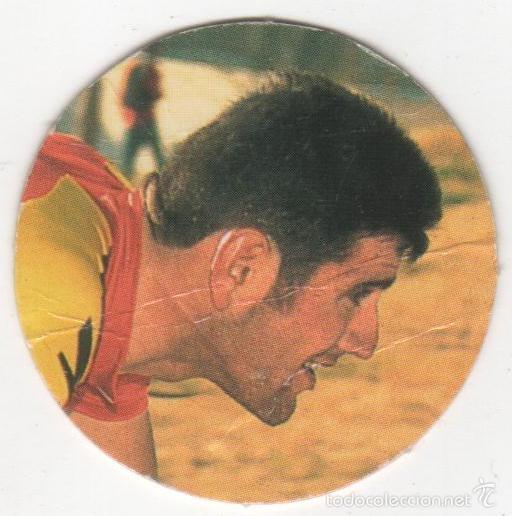 Juguetes antiguos y juegos de colecci&oacute;n: COLECCI&Oacute;N TAZOS DIARIO EL PA&Iacute;S CICLITAZOS TAZO CAPS POGS N&Uacute;MERO 18 ABRAHAM OLANO ESPA&Ntilde;A CICLISMO