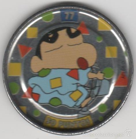 Juguetes antiguos y Juegos de colecci&oacute;n: COLECCI&Oacute;N TAZOS PANRICO BOLLYCAO SHIN CHAN METAL RAPPERS TAZO MET&Aacute;LICO CAPS POGS N&Uacute;MERO 77 ANIME