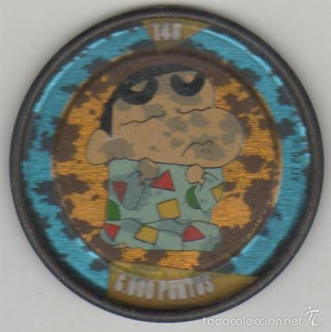 Juguetes antiguos y Juegos de colecci&oacute;n: COLECCI&Oacute;N TAZOS BOLLYCAO SHIN CHAN METAL RAPPERS TAZO CAPS POGS MET&Aacute;LICO N&Uacute;MERO 148 6.000 PUNTOS