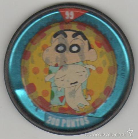 Juguetes antiguos y Juegos de colecci&oacute;n: COLECCI&Oacute;N TAZOS BOLLYCAO SHIN CHAN METAL RAPPERS TAZO CAPS POGS MET&Aacute;LICO N&Uacute;MERO 99 200 PUNTOS