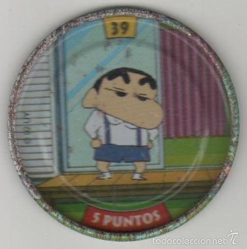 Juguetes antiguos y Juegos de colecci&oacute;n: COLECCI&Oacute;N TAZOS BOLLYCAO SHIN CHAN METAL RAPPERS TAZO CAPS POGS MET&Aacute;LICO N&Uacute;MERO 39 5 PUNTOS