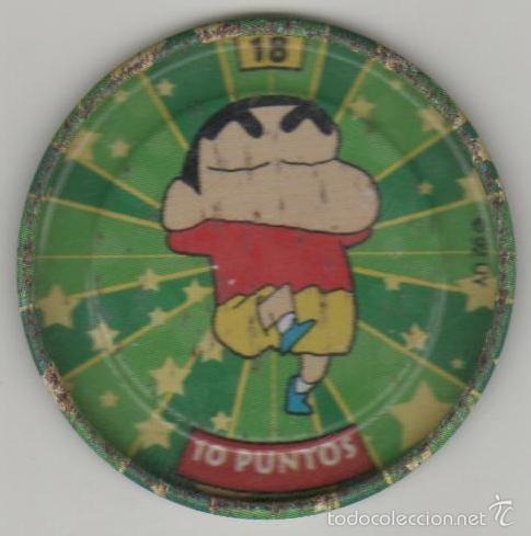 Juguetes antiguos y Juegos de colecci&oacute;n: COLECCI&Oacute;N TAZOS BOLLYCAO SHIN CHAN METAL RAPPERS TAZO CAPS POGS MET&Aacute;LICO N&Uacute;MERO 18 10 PUNTOS