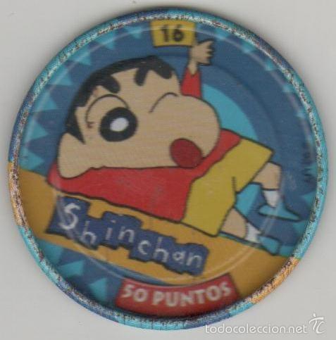 Juguetes antiguos y Juegos de colecci&oacute;n: COLECCI&Oacute;N TAZOS BOLLYCAO SHIN CHAN METAL RAPPERS TAZO CAPS POGS MET&Aacute;LICO N&Uacute;MERO 16 50 PUNTOS