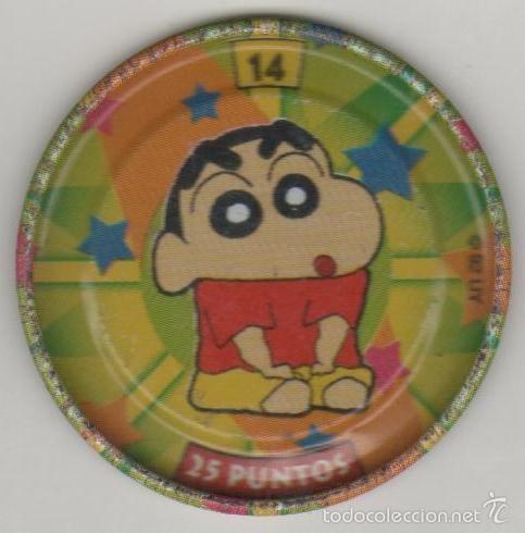 Juguetes antiguos y Juegos de colecci&oacute;n: COLECCI&Oacute;N TAZOS BOLLYCAO SHIN CHAN METAL RAPPERS TAZO CAPS POGS MET&Aacute;LICO N&Uacute;MERO 14 25 PUNTOS