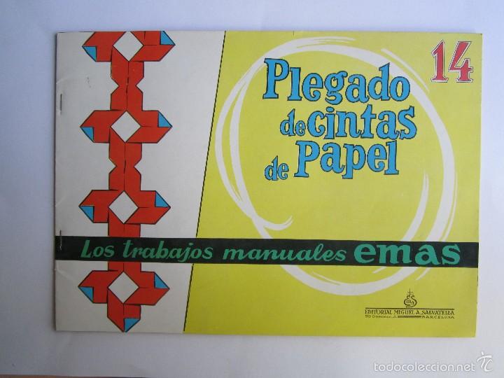 Juguetes antiguos y Juegos de colecci&oacute;n: LOS TRABAJOS MANUALES EMAS ''PLEGADO DE CINTAS Y PAPEL'' N&ordm;14 A&Ntilde;OS 60-70
