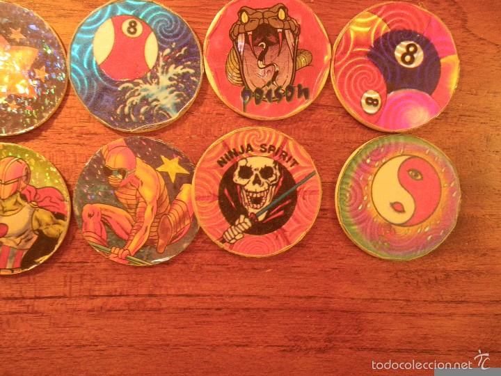 Juguetes antiguos y Juegos de colecci&oacute;n: 8 tazos sin marca, en la parte posterior: Made in Taiwan