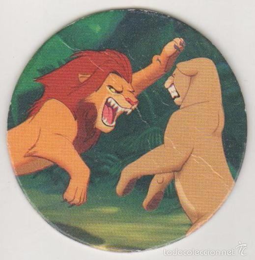 Juguetes antiguos y Juegos de colecci&oacute;n: COLECCI&Oacute;N TAZOS PANINI DISNEY EL REY LE&Oacute;N VERSI&Oacute;N ESPA&Ntilde;A ESPA&Ntilde;OLA TAZO CAPS POGS 28 SIMBA NALA