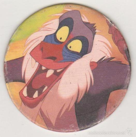 Juguetes antiguos y Juegos de colecci&oacute;n: COLECCI&Oacute;N TAZOS PANINI DISNEY EL REY LE&Oacute;N VERSI&Oacute;N ESPA&Ntilde;A ESPA&Ntilde;OLA TAZO CAPS POGS 25 RAFIKI