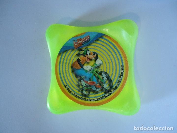 Juguetes antiguos y juegos de colecci&oacute;n: COLECCI&Oacute;N TAZOS THE COCA-COLA COMPANY LAS AVENTURAS DE MICKEY MOUSE WAPS TAZO CAPS GOOFY EN BICI