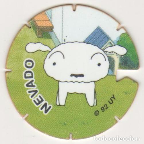 Juguetes antiguos y Juegos de colecci&oacute;n: COLECCI&Oacute;N TAZOS GREFUSA SHIN CHAN TAZO VOLADOR CAPS POGS N&Uacute;MERO #77 77 NEVADO SERIE ANIME 1992