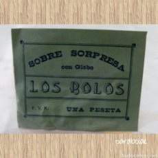 Juguetes antiguos y Juegos de colección: ~ SOBRE SORPRESA (12 X 10 CM) CON GLOBO *LOS BOLOS*.NACIONAL 60S.SIN ABRIR ~