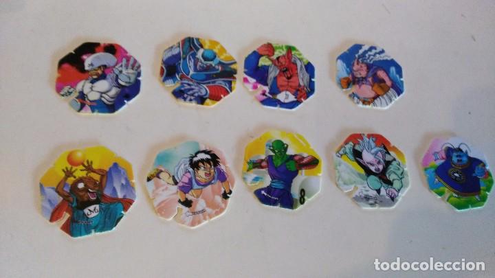 Giocattoli antichi e Giochi di collezione: 8 TAZOS DE DRAGON BALL DEL A&Ntilde;O 1989 DE MATUTANO - volador -voladores