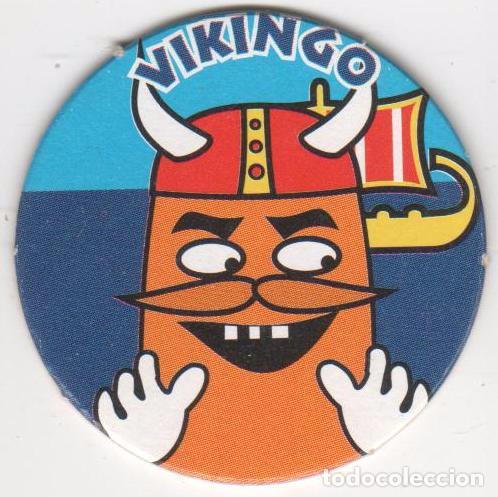 Juguetes antiguos y juegos de colecci&oacute;n: COLECCI&Oacute;N TAZOS ARGAL TOP POKS TAZO CAPS POGS N&Uacute;MERO 9 1 PUNTO PRODUCTOS CHARCUTER&Iacute;A VIKINGO
