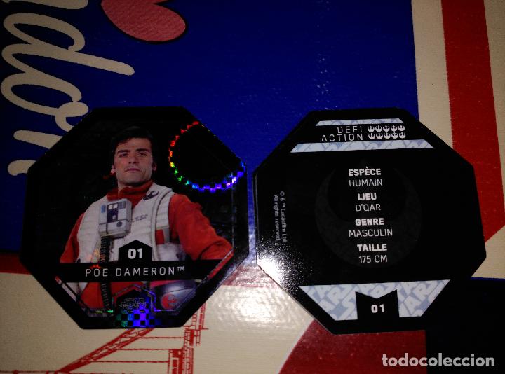Jouets Anciens et Jeux de collection: star wars leclarc COSMIC SHELLS rouge one CROMO  tazos tazo n 01
