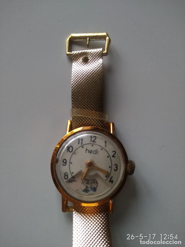 Juguetes antiguos y Juegos de colecci&oacute;n: Antiguo reloj de juguete de Heidi.