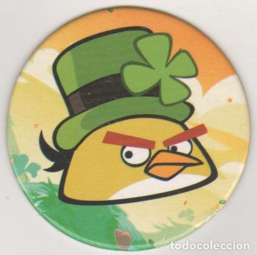 Juguetes antiguos y Juegos de colecci&oacute;n: COLECCI&Oacute;N TAZOS E-MAX ANGRY BIRDS POWER CAPS TAZO CAP POGS N&Uacute;MERO 107 ROVIO ENTERTAINMENT 2012
