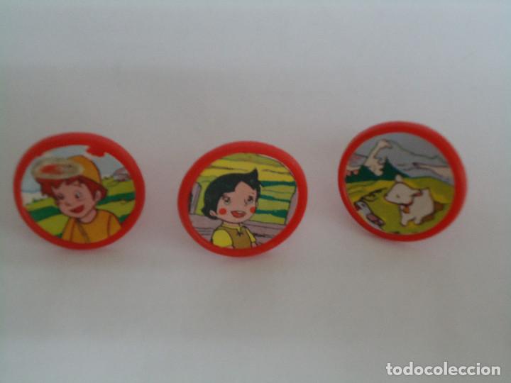 Juguetes antiguos y Juegos de colecci&oacute;n: 3 ANILLOS EN PLASTICO DE LOS A&Ntilde;OS 80 DE HEIDI, MARCO Y NIEBLA. --- 6