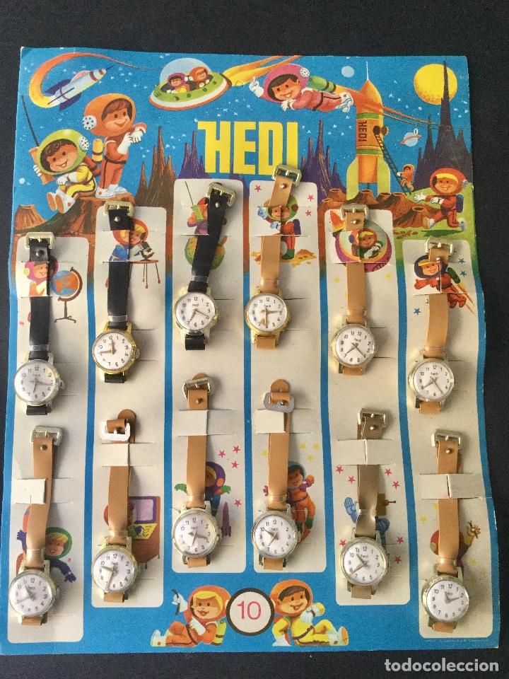 Jouets Anciens et Jeux de collection: Relojes infantiles de juguete &ldquo;Hedi&rdquo;. Panoplia de 12 relojes. A&ntilde;os 60 NUEVOS