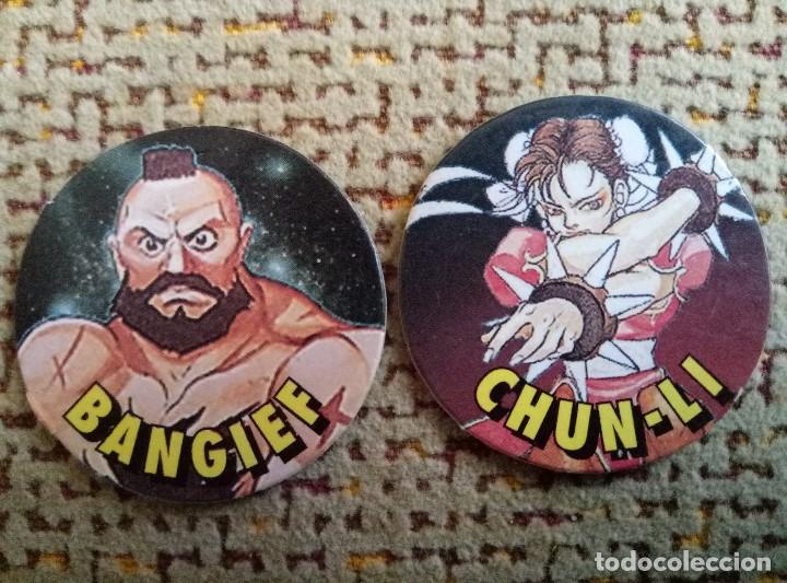 Juguetes antiguos y Juegos de colecci&oacute;n: 2 Tazos STREET FIGHTER II de Chicle VIDAL. tazo 12 y 18