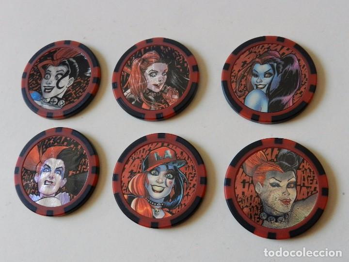 Juguetes antiguos y juegos de colecci&oacute;n: Lote 6 Tokens de Harley Quinn Batman DC comics Wizkids neca token ficha fichas tazos tazo