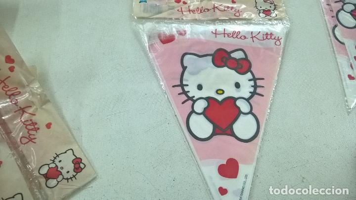 Juguetes antiguos y Juegos de colecci&oacute;n: HELLO KITTY -SANRIO-BANDERILLAS,BANDERAS PARA CUMPLEA&Ntilde;OS Y FIESTAS-N