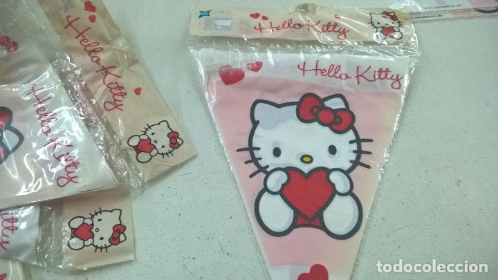 Juguetes antiguos y Juegos de colecci&oacute;n: HELLO KITTY -SANRIO-BANDERILLAS,BANDERAS PARA CUMPLEA&Ntilde;OS Y FIESTAS-N