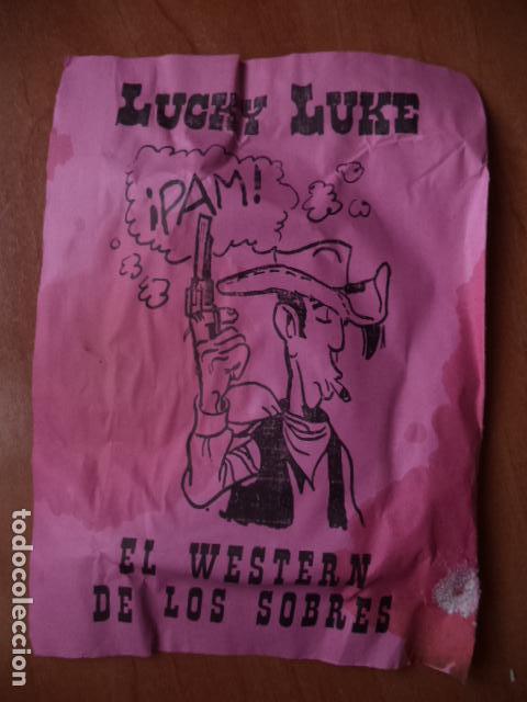Brinquedos antigos e Jogos de cole&ccedil;&atilde;o: SOBRE SORPRESA. LUCKY LUKE. 25 PESETAS. MEDIDAS : 21 X 15 CM.