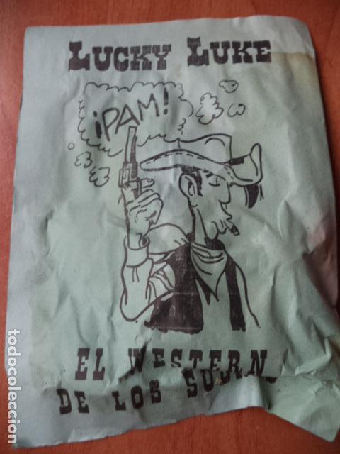 Brinquedos antigos e Jogos de cole&ccedil;&atilde;o: SOBRE SORPRESA. LUCKY LUKE. 25 PESETAS. MEDIDAS : 21 X 15 CM.