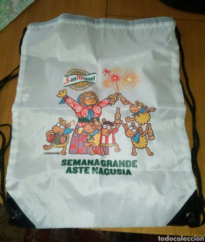 Juguetes antiguos y Juegos de colecci&oacute;n: Bolsa pl&aacute;stico San Miguel Aste Nagusia Semana Grande Jaiak Fiestas Bilbao Kukuxumusu