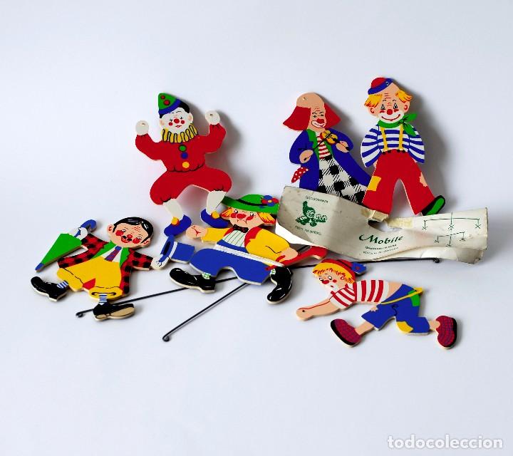 Juguetes antiguos y Juegos de colecci&oacute;n: Antiguo m&oacute;vil de madera. Sin uso. Made in Germany. Mobile Grossmann. Reit im Winkl.