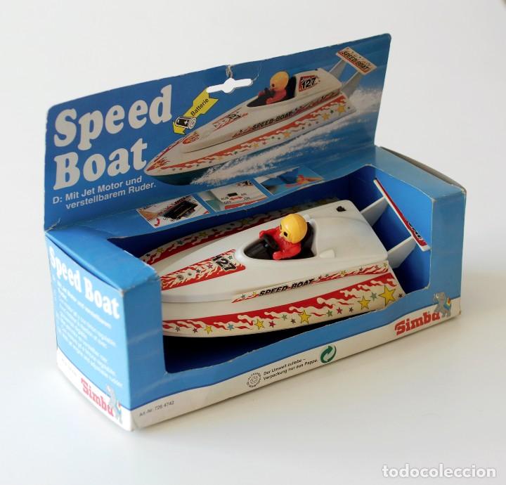 Juguetes antiguos y Juegos de colecci&oacute;n: Speed Boat con motor y tim&oacute;n. Marca Simba. NO FUNCIONA y le falta una rueda