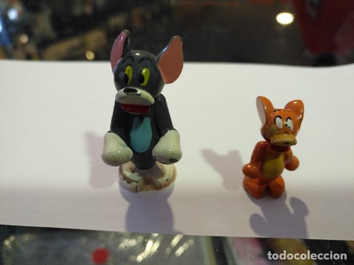 Juguetes antiguos y Juegos de colecci&oacute;n: Tom y Jerry juego del gato y el raton  1958 DOS FIGURAS DE MADERA