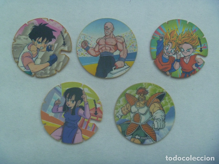 Juguetes antiguos y juegos de colecci&oacute;n: LOTE DE 5 TAZOS DE BOLA DE DRAGON Y DRAGON BALL Z , DE MATUTANO
