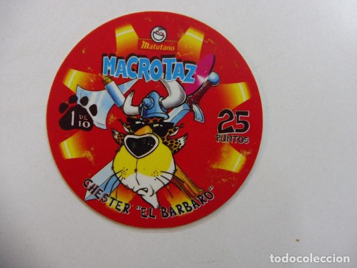 Juguetes antiguos y Juegos de colecci&oacute;n: Macrotaz tazo chester el b&aacute;rbaro 1 de 10 25 puntos matutano
