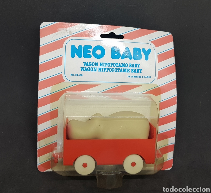 Brinquedos antigos e Jogos de cole&ccedil;&atilde;o: Neo baby - vagon hipopotamo - en su blister - car42