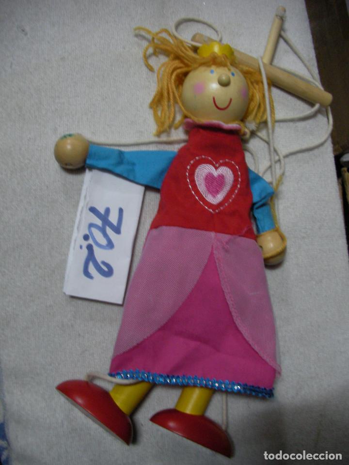 Jouets Anciens et Jeux de collection: MARIONETA TAMA&Ntilde;O MEDIANO DE MADERA REINA