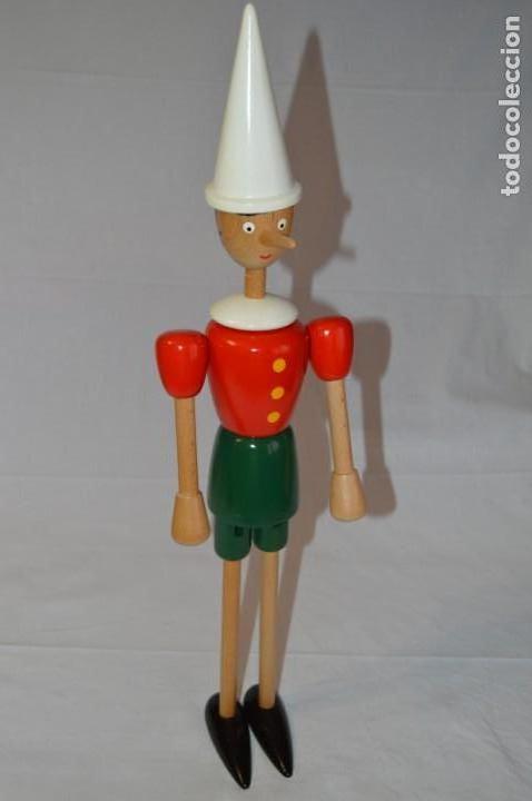 Juguetes antiguos y Juegos de colecci&oacute;n: Precioso Pinocho articulado de madera. Altura 67 cm. romanjuguetesymas.