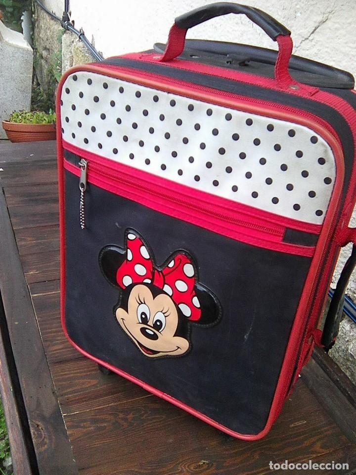 Juguetes antiguos y Juegos de colecci&oacute;n: MALETA infantil Minnie disney - original eurodisney francia - cartera con ruedas a&ntilde;os 90&acute;s