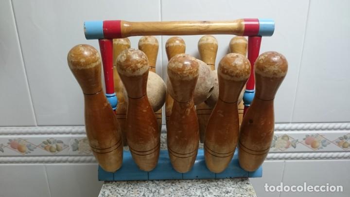 Giocattoli antichi e Giochi di collezione: ANTIGUO JUEGO DE BOLOS BITLLES DE MADERA