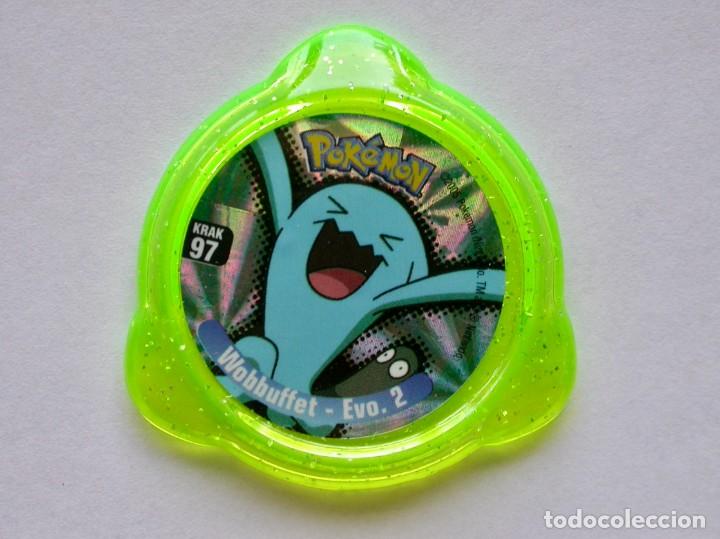 Juguetes antiguos y juegos de colecci&oacute;n: TAZO KRAKS DE POK&Eacute;MON N&Uacute;M. 97 WOBBUFFET -EVO. 2 (PANINI-NINTENDO) 2005