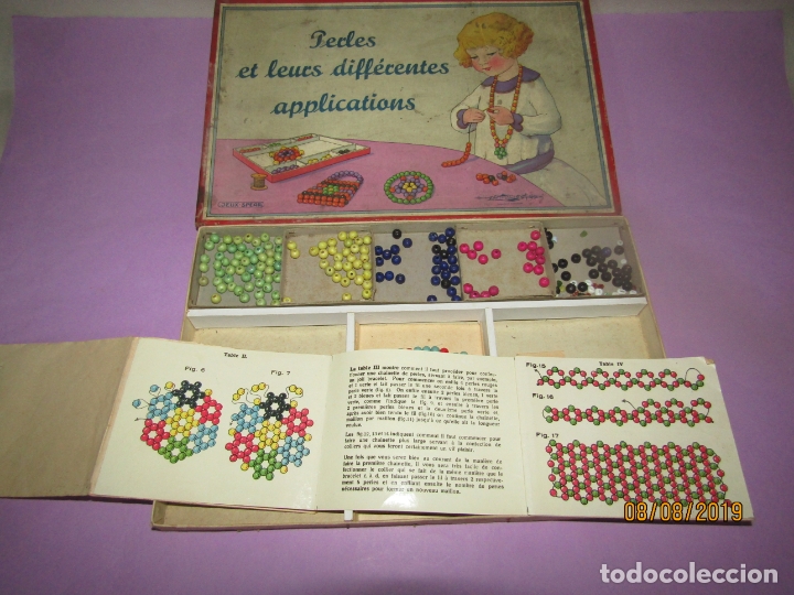 Juguetes antiguos y Juegos de colecci&oacute;n: Antigua Caja PERLAS Y LAS DIFERENTES APLICACIONES Fabricado en Alemania - A&ntilde;o 1930-40s.