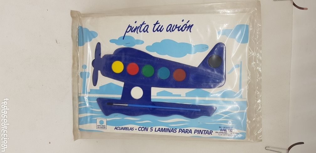 Brinquedos antigos e Jogos de cole&ccedil;&atilde;o: Pinta tu avion - acuarelas - factis - a&ntilde;os 80 - car157