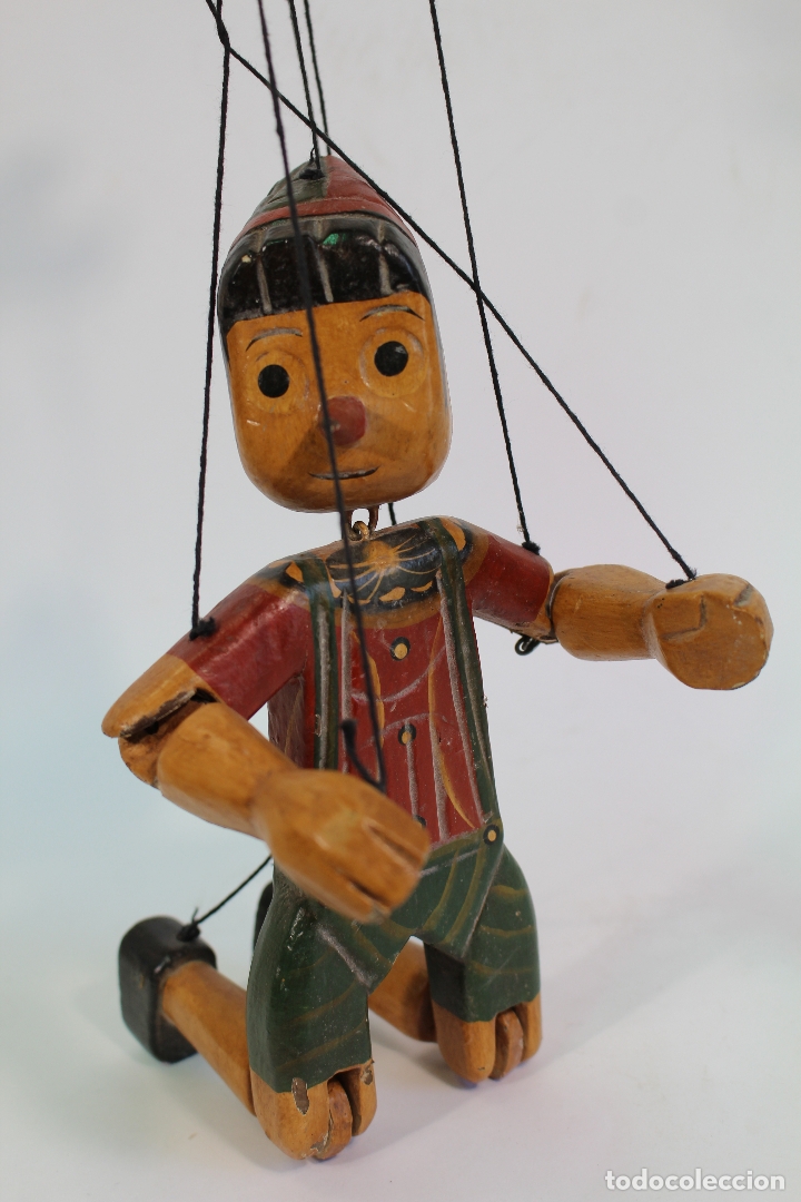 Juguetes antiguos y Juegos de colecci&oacute;n: Marioneta madera.pinocho.a&ntilde;os 50