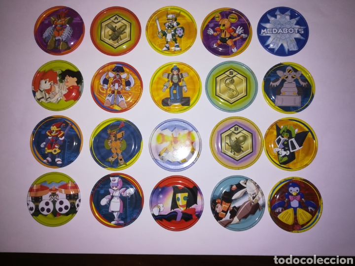 Brinquedos antigos e Jogos de cole&ccedil;&atilde;o: TAZOS METALICOS METAL RAPPERS PROMOCIONALES A&Ntilde;OS 90 PREMIUM MEDABOTS