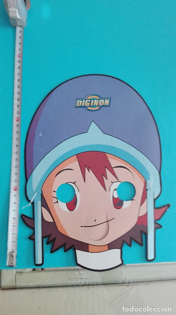 Juguetes antiguos y Juegos de colecci&oacute;n: CARETA DE CART&Oacute;N DIGIMON VER FOTOS ESTADO