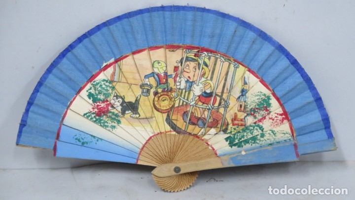 Juguetes antiguos y Juegos de colecci&oacute;n: ANTIGUO ABANICO DE PINOCHO PARA NI&Ntilde;A