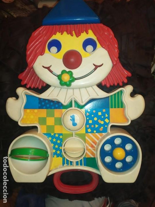 Juguetes antiguos y juegos de colecci&oacute;n: ANTIGUO CENTRO PANEL ACTIVIDADES PAYASO BEBE NI&Ntilde;O UNICO SIN PILAS NI MARCA APARENTE