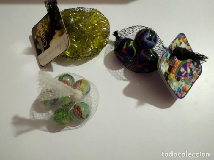 Juguetes antiguos y Juegos de colecci&oacute;n: LOTE DE CANICAS GRANDES REGALO BOLSA DE GEMAS CRISTAL