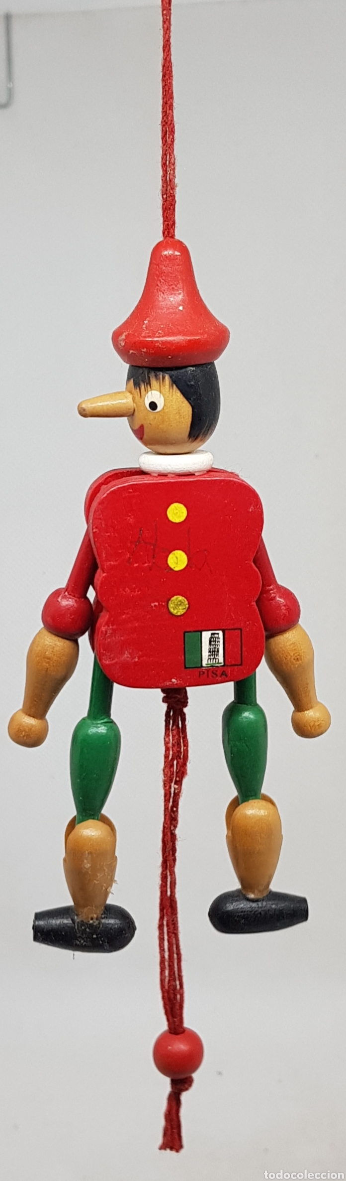 Juguetes antiguos y Juegos de colecci&oacute;n: Peque&ntilde;o juguete madera marioneta pinocho - car170